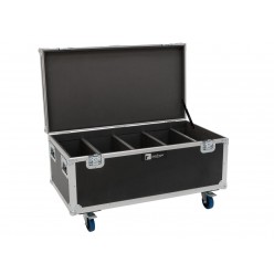 ROADINGER Flightcase 4x Multiflood IP 18x10W RGBW Wash CRMX, with wheels MK2